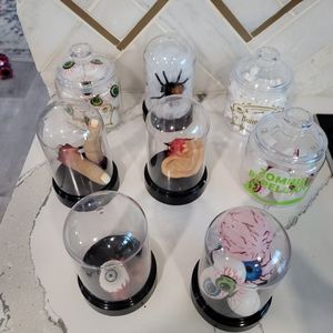 Halloween decor fingers jars bones eyeballs creepy fun spooy haunted house